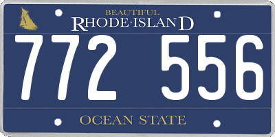 RI license plate 772556