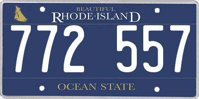 RI license plate 772557