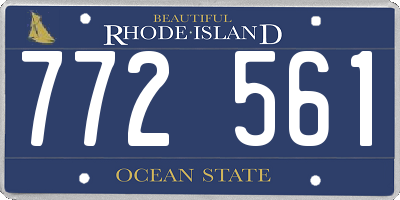 RI license plate 772561
