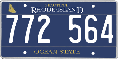 RI license plate 772564