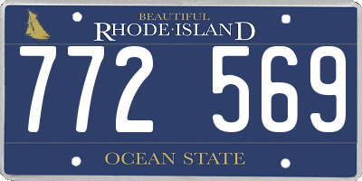 RI license plate 772569
