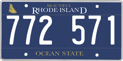 RI license plate 772571