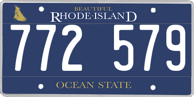 RI license plate 772579