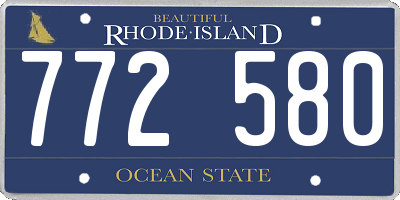RI license plate 772580