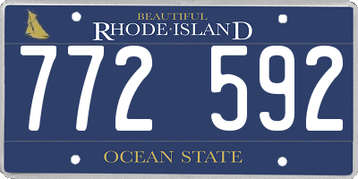 RI license plate 772592