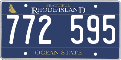 RI license plate 772595