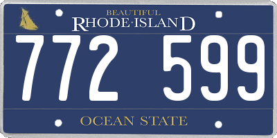 RI license plate 772599