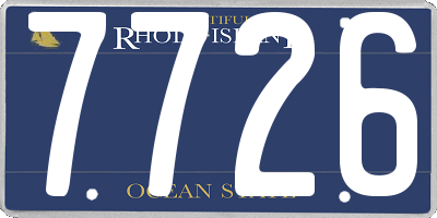 RI license plate 7726