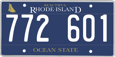 RI license plate 772601
