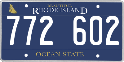RI license plate 772602
