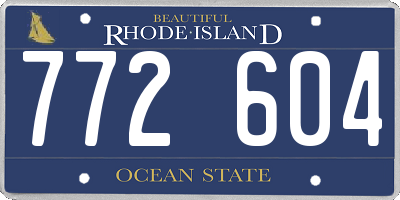 RI license plate 772604