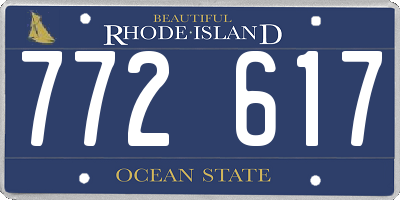 RI license plate 772617