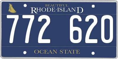 RI license plate 772620