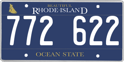 RI license plate 772622