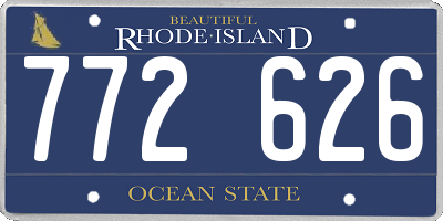 RI license plate 772626