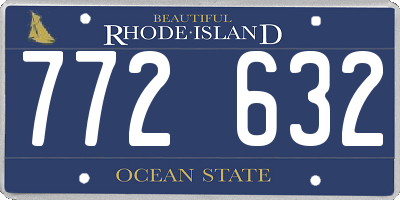 RI license plate 772632