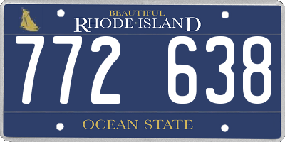 RI license plate 772638
