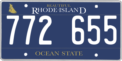 RI license plate 772655