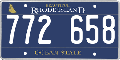 RI license plate 772658