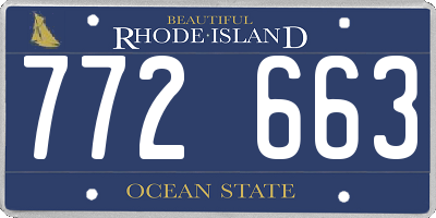 RI license plate 772663