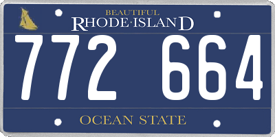 RI license plate 772664