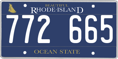 RI license plate 772665
