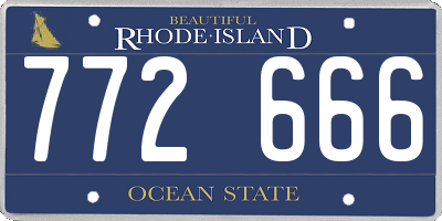 RI license plate 772666