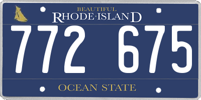 RI license plate 772675