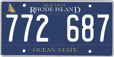 RI license plate 772687