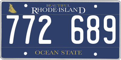 RI license plate 772689
