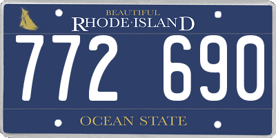 RI license plate 772690