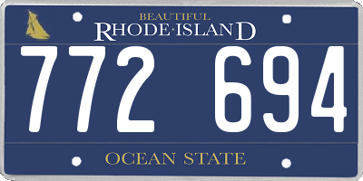 RI license plate 772694