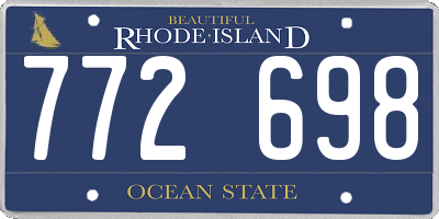 RI license plate 772698