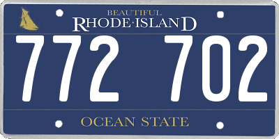 RI license plate 772702