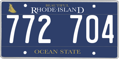 RI license plate 772704