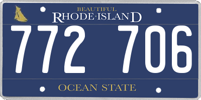 RI license plate 772706