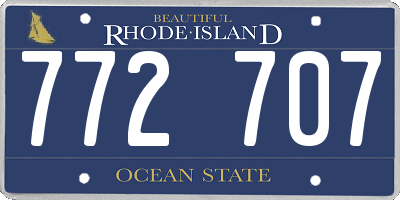 RI license plate 772707