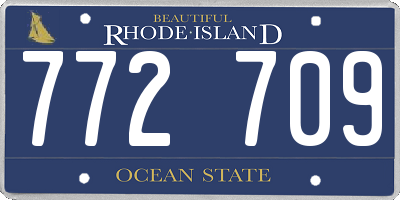 RI license plate 772709