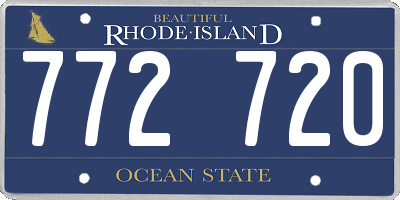 RI license plate 772720