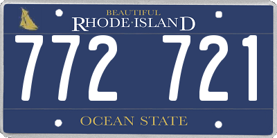 RI license plate 772721