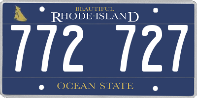 RI license plate 772727