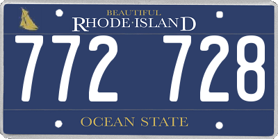 RI license plate 772728