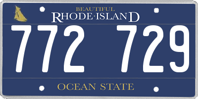 RI license plate 772729