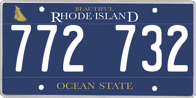 RI license plate 772732
