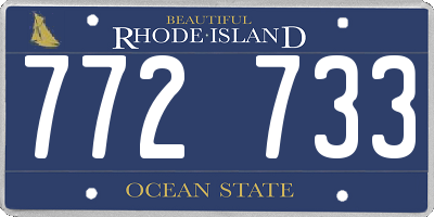 RI license plate 772733