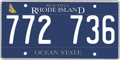 RI license plate 772736