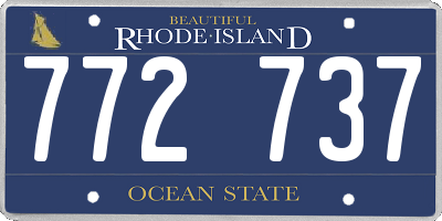 RI license plate 772737