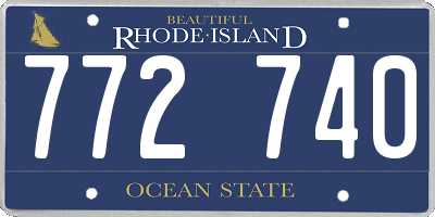 RI license plate 772740
