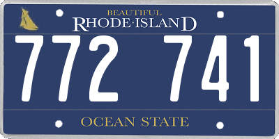 RI license plate 772741