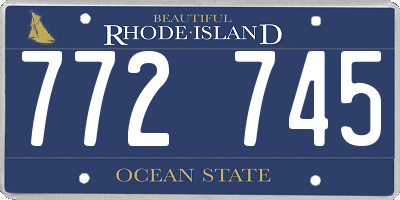 RI license plate 772745